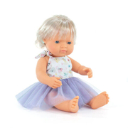 Miniland Educational My Friends & Me Baby Doll Caucasian blonde girl with Hearing Aid 38cm