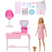 Barbie Face Mask Spa Day Playset Blonde Doll HYV31