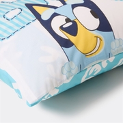 Bluey Kids Standard Pillowcase - Blue White Stripes