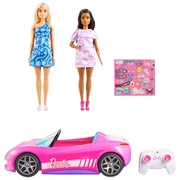 Hot Wheels RC Barbie Convertible 2 Dolls JJT78
