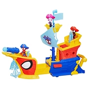 Marvel Spidey and his Amazing Friends Water-Webs Webs Ahoy Bubble Pirate Ship Toy (4 Figures)