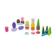 Viga Wooden Nature Treasures Blocks (141 pcs)