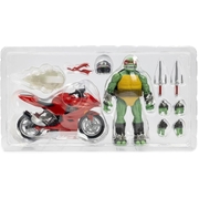 The Loyal Subjects Teenage Mutant Ninja Turtles Raphael Ninja with Red Motorcycle BST AXN Figure