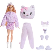 Barbie Cutie Reveal Doll & Accessories, Cuddly Series Kitten With 10 Surprises