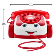 Fisher-Price 80th Anniversary Red Chatter Pull Along Telephone Toy