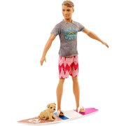 Barbie Dolphin Magic Ken Doll with pup and surfboard