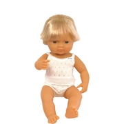 Miniland Educational Baby Doll Caucasian Boy 38cm