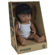 Miniland Educational Baby Ethnic Doll Latin American, Indian Boy 38cm