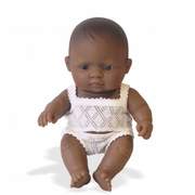Miniland Educational Baby Doll Latin Hispanic Girl, 21cm