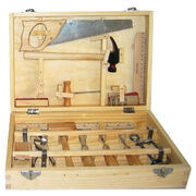 Fun Factory Wooden Pretend Toys - 16 Piece Set Tool Box