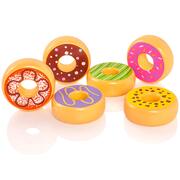 Viga Wooden Kitchen Food Donuts Playset 6pc