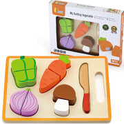 Viga Wooden My Cutting Vegetable with Board