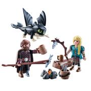 Playmobil How to Train your Dragon Hiccup, Astrid And Dragon 21pc 70040