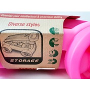 Enviro 100% Recycled Plastic Pull Along Pink Wagon with 22pc Blocks