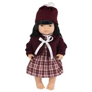 Miniland Doll 38cm Asian Girl and Outfit Boxed Set 31056