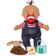 Wee Baby Stella Tiny Farmer Set Beige Soft Baby Doll 