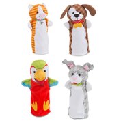 Melissa & Doug Playful Pets Hand Puppets (Rabbit, Parrot, Kitten, and Puppy)