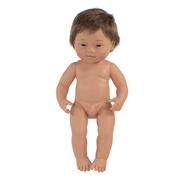 Miniland Educational Baby Doll Caucasian Down Syndrome Boy 38 cm Brunette