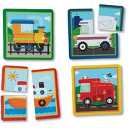 Melissa & Doug Soft Shapes Take-Along Puzzles - Things That Go 