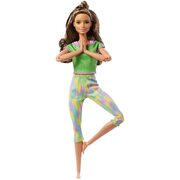 Barbie Made to Move Doll Brunette Athleisure-wear GXF05 Yoga
