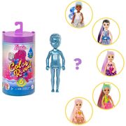 Barbie Color Reveal Chelsea Doll with 6 Surprises Shimmer (Purple)