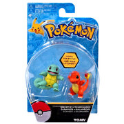 Tomy Pokemon Squirtle vs charmander Action Figure 2 Pack