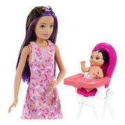 Barbie Skipper Babysitters Inc. Doll Birthday Party Feeding Playset Brunette