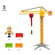 Brio World Light Up Construction Crane 5pc 33835
