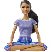 Barbie Made to Move Doll Brunette Ponytail Wearing Athleisure-wear