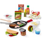 Melissa & Doug Wooden Fill & Fold Taco & Tortilla Set Playset