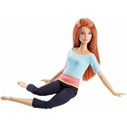 Barbie Made To Move Doll Red Hair Doll Blue Top
