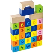 Viga Wooden Toys Alphabet & Numbers Blocks 100pc