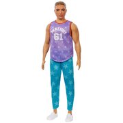 Barbie Ken Fashionistas Doll #164 with Sculpted Brown Hair Wearing Purple ?Malibu? Top