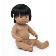 Miniland Educational Baby Ethnic Doll Latin American, Indian Boy with Hearing implant 38cm