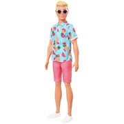 Barbie Fashionistas Ken Doll #152 Blonde Hair Blue Tropical-Print Shirt