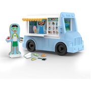 Melissa & Doug Magnetivity Magnetic Building Dress & Play Food Truck Playset