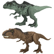 Jurassic World Dominion Sound Surge Tyrannosaurus Rex vs Giganotosaurus Dinosaur Figure