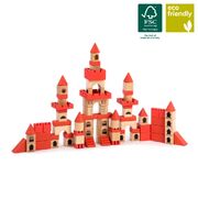 Miniland Educational Eco Friendly Stacking wood Castle 100 Pieces