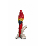 Candle Holder Red Macaw Parrot Bird Statue Home Decor
