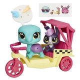 Littlest Pet Shop City Rides- Toodles Tortuga #73 and Lolly Lapinfluff #74