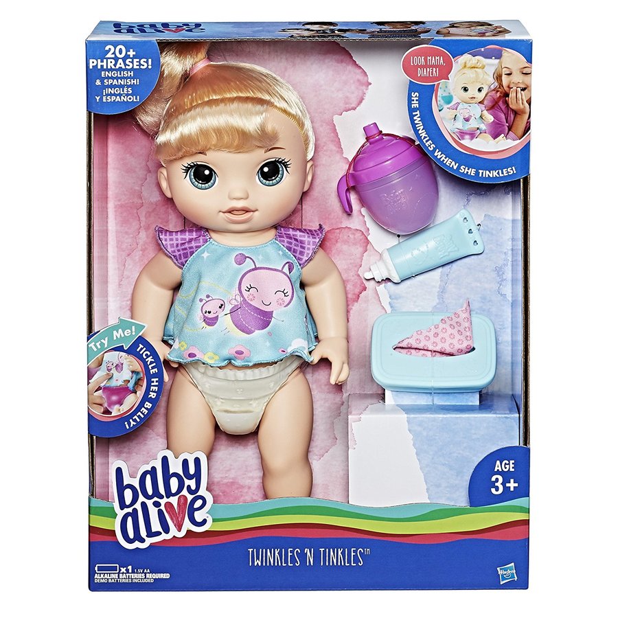 Hasbro Baby Alive Twinkles N Tinkles Blonde Doll Lemony Gem Toys Online