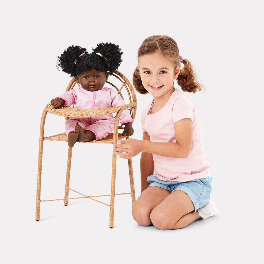 Faux rattan high chair online