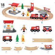 Brio World Firefighter Train Set 18pcs 33815