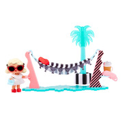 LOL Surprise Vacay Lounge Playset with Leading Baby Collectible Doll and 8 Surprises