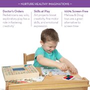 Melissa & Doug Deluxe Wooden Stamp Set - ABCs 123s