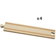 Brio World Long Straight Tracks Pack 4pc