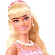 Barbie the Movie Doll Margot Robbie In Pink Gingham Dress HPJ96