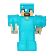 Heroes of Goo Jit Zu Minecraft Stretchy Character Steve with Diamond Armor and Sword