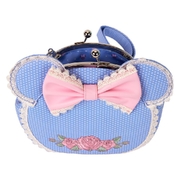 Loungefly Minnie Mouse Floral and Lace Kisslock Crossbody Bag