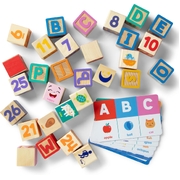 Melissa & Doug Ms. Rachel Wooden Learning Blocks